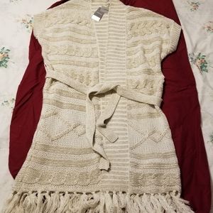 Chico's Connie Cable Vest Sweater Size S - NWT